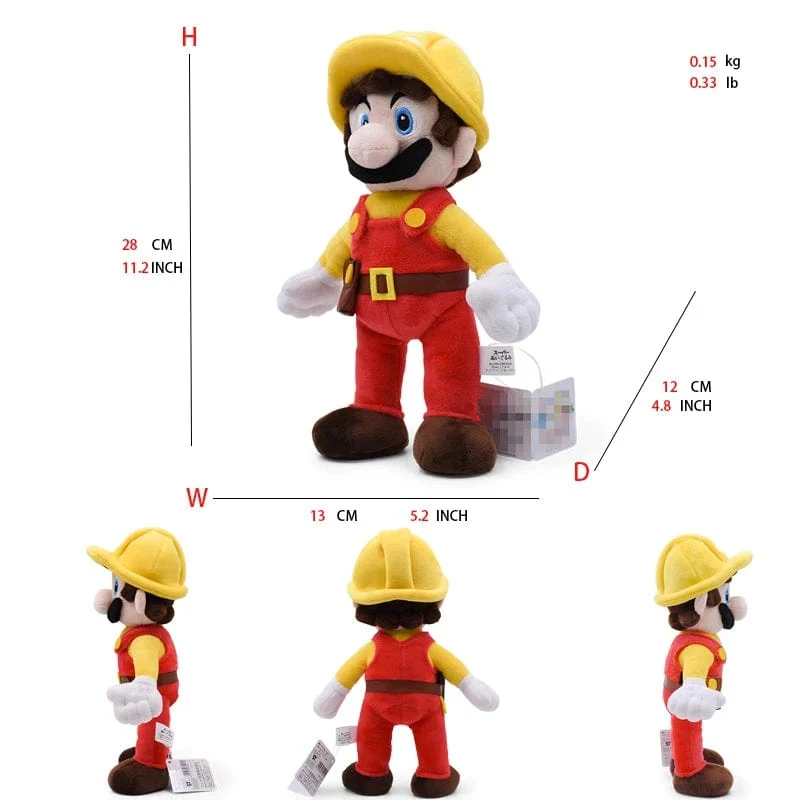 Mario Bros Plüschtiere Luigi Yoshi Prinzessin Peach Toadette Bowser JR Waluigi Wario Anime Gefüllte Cartoon-Peluche-Puppen