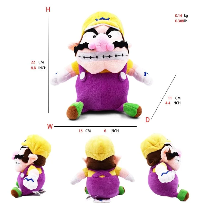 Mario Bros Plüschtiere Luigi Yoshi Prinzessin Peach Toadette Bowser JR Waluigi Wario Anime Gefüllte Cartoon-Peluche-Puppen