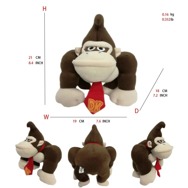 Mario Bros Plüschtiere Luigi Yoshi Prinzessin Peach Toadette Bowser JR Waluigi Wario Anime Gefüllte Cartoon-Peluche-Puppen