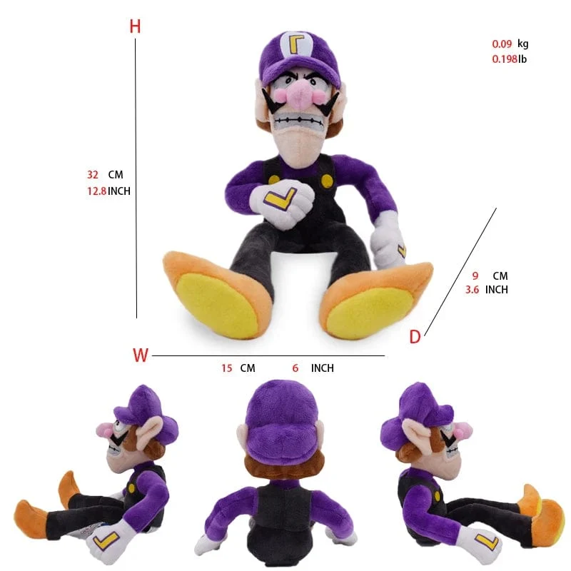 Mario Bros Plüschtiere Luigi Yoshi Prinzessin Peach Toadette Bowser JR Waluigi Wario Anime Gefüllte Cartoon-Peluche-Puppen
