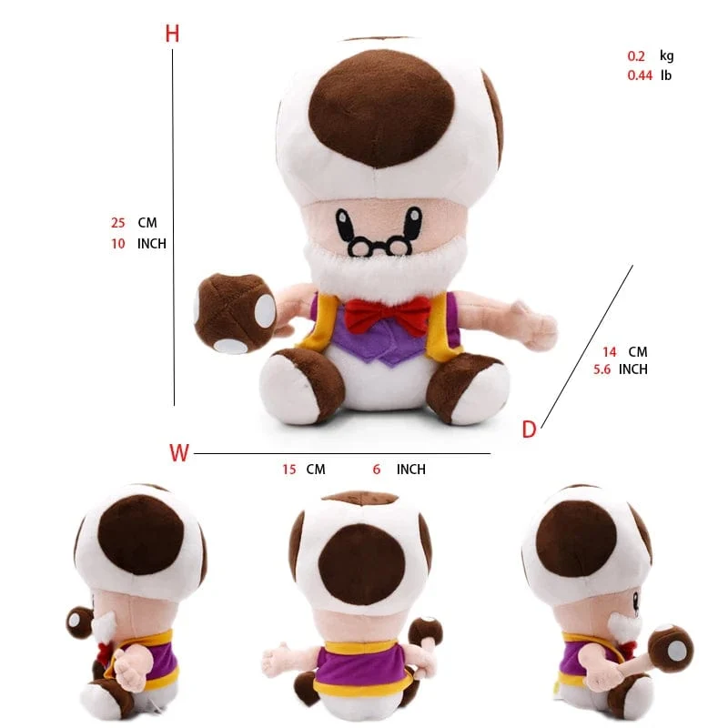 Mario Bros Plüschtiere Luigi Yoshi Prinzessin Peach Toadette Bowser JR Waluigi Wario Anime Gefüllte Cartoon-Peluche-Puppen
