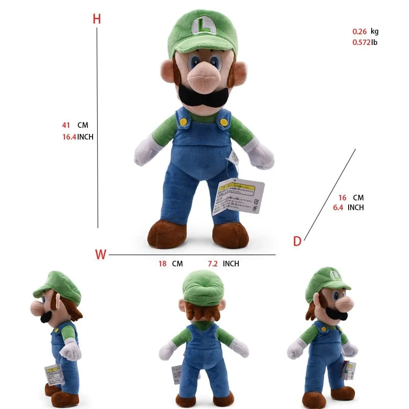 Mario Bros Plüschtiere Luigi Yoshi Prinzessin Peach Toadette Bowser JR Waluigi Wario Anime Gefüllte Cartoon-Peluche-Puppen