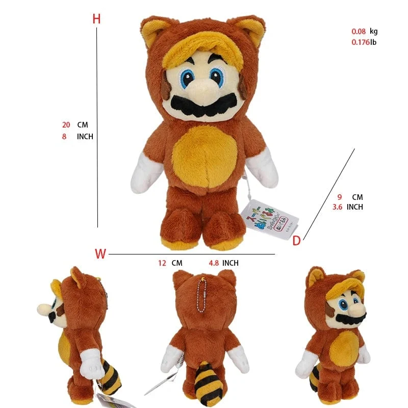 Mario Bros Plüschtiere Luigi Yoshi Prinzessin Peach Toadette Bowser JR Waluigi Wario Anime Gefüllte Cartoon-Peluche-Puppen