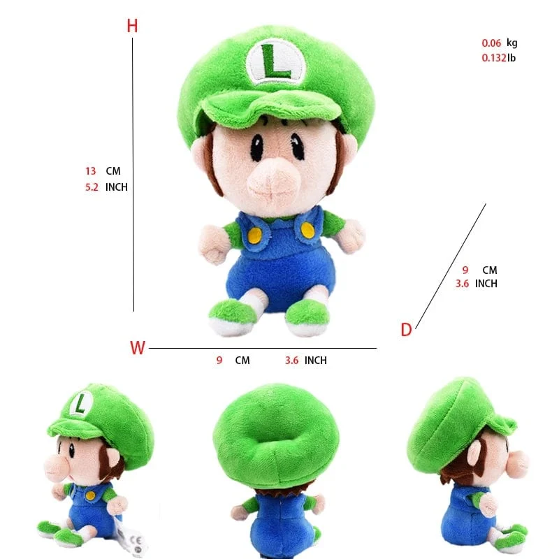 Mario Bros Plüschtiere Luigi Yoshi Prinzessin Peach Toadette Bowser JR Waluigi Wario Anime Gefüllte Cartoon-Peluche-Puppen