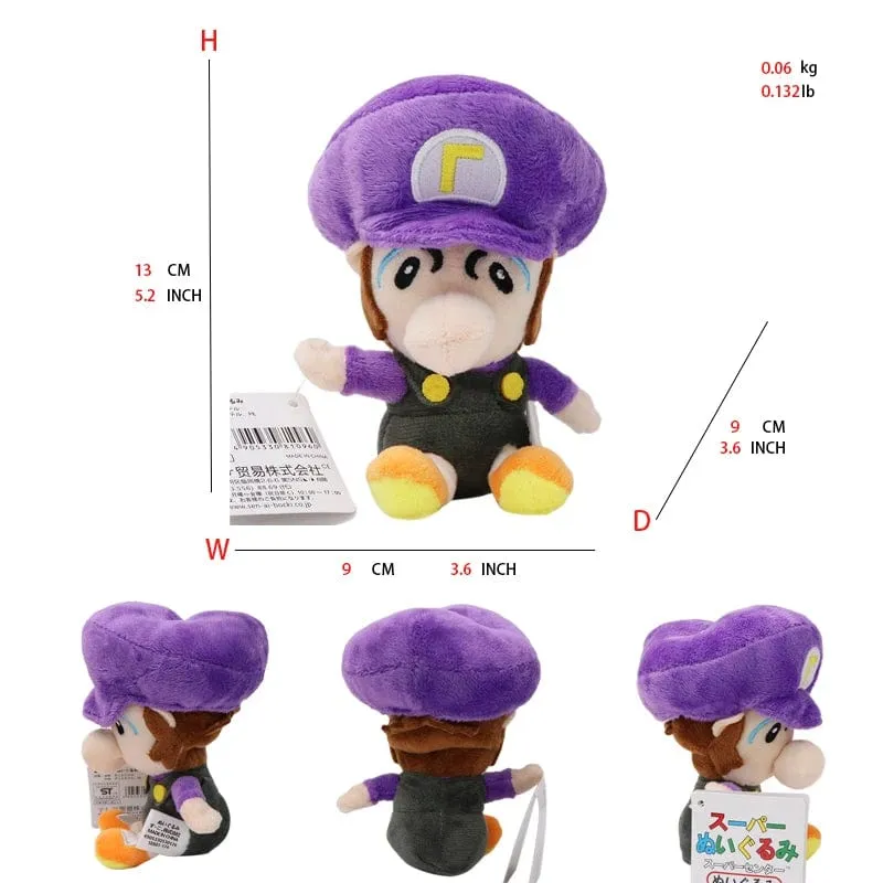 Mario Bros Plüschtiere Luigi Yoshi Prinzessin Peach Toadette Bowser JR Waluigi Wario Anime Gefüllte Cartoon-Peluche-Puppen