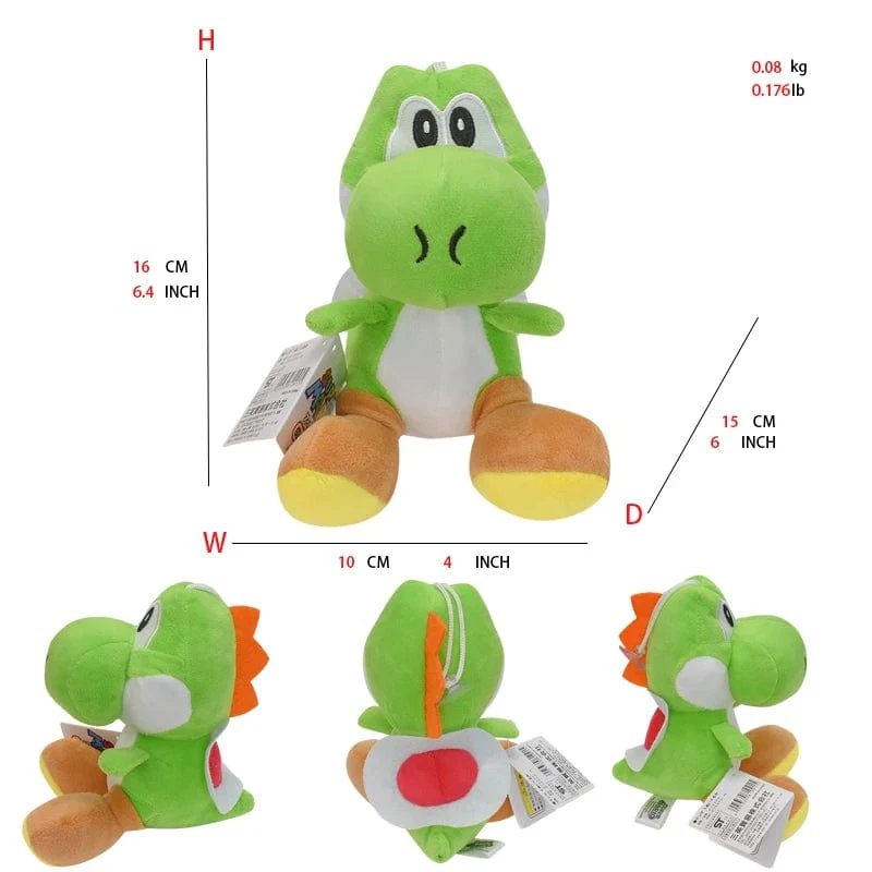 Mario Bros Plüschtiere Luigi Yoshi Prinzessin Peach Toadette Bowser JR Waluigi Wario Anime Gefüllte Cartoon-Peluche-Puppen