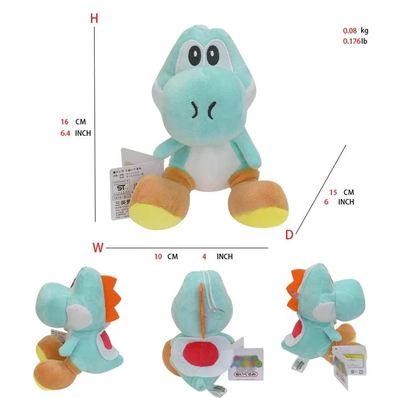 Mario Bros Plüschtiere Luigi Yoshi Prinzessin Peach Toadette Bowser JR Waluigi Wario Anime Gefüllte Cartoon-Peluche-Puppen