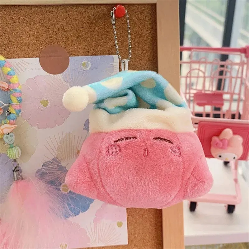 Kirby Anime Plüsch Puppen Cartoon Rucksack Peluches Anhänger Kawaii Stofftier Spielzeug Schlüsselbund Tasche Dekoration für Kinder Mädchen Geschenk