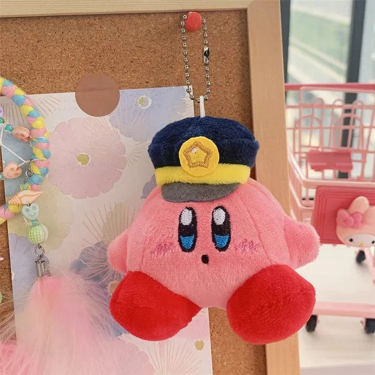 Kirby Anime Plüsch Puppen Cartoon Rucksack Peluches Anhänger Kawaii Stofftier Spielzeug Schlüsselbund Tasche Dekoration für Kinder Mädchen Geschenk