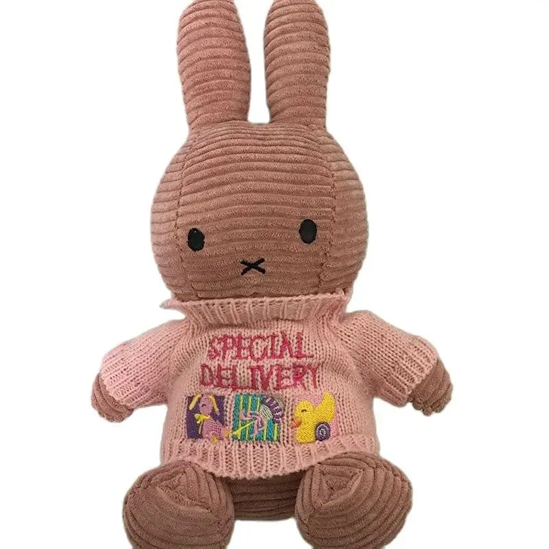 Niedliche Puppe Rag Baby Geschenk Kaninchen Puppe Spielzeug Kinder Schlafen Rückenkissen Niedliches Stoffhäschen Baby Begleitpuppe Begleiter Beschwichtigen Spielzeug