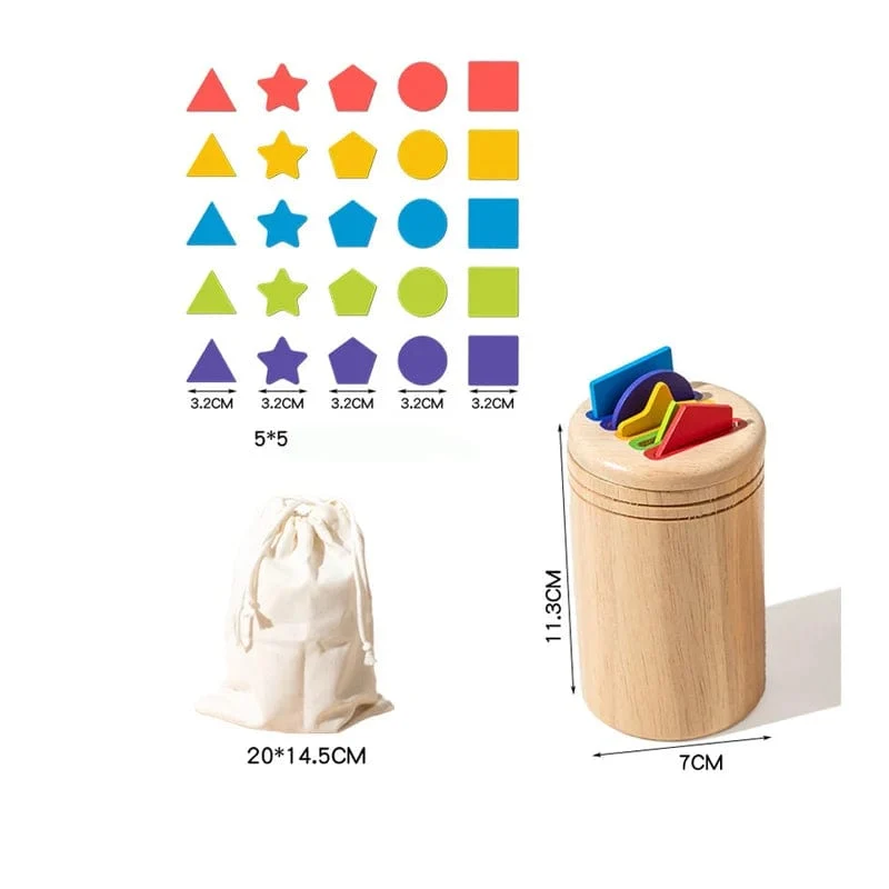 Holz-Matching-Spielzeug Montessori Farbabgleich Sortierstab Balance-Spielzeug Feinmotorik Mathematik Lernen Lernspielzeug Kinder