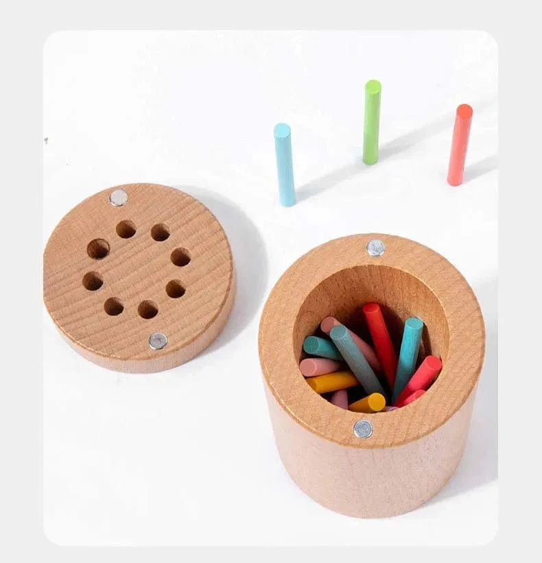 Holz-Matching-Spielzeug Montessori Farbabgleich Sortierstab Balance-Spielzeug Feinmotorik Mathematik Lernen Lernspielzeug Kinder