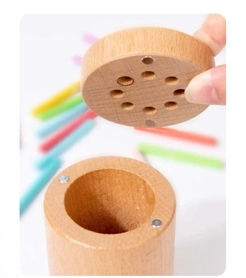 Holz-Matching-Spielzeug Montessori Farbabgleich Sortierstab Balance-Spielzeug Feinmotorik Mathematik Lernen Lernspielzeug Kinder