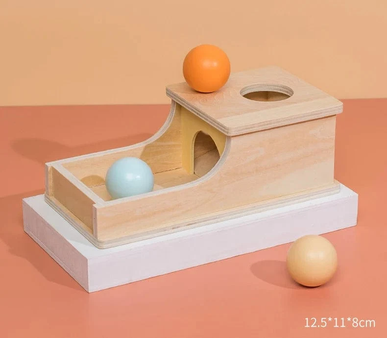 Neue Montessori-Münzbox mit Makronen-Farbspinntrommel und Streichholzschachtel, Dauerbox, runde, rechteckige Box, sensorisches Kinderspielzeug für Babys