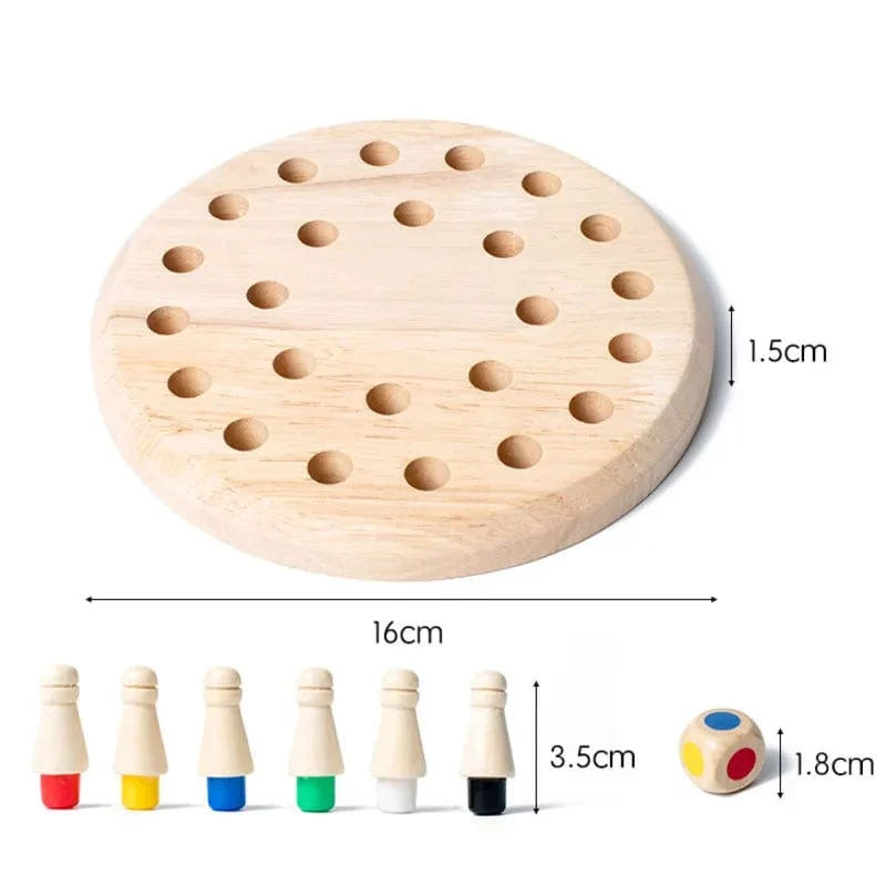 Holz Memory Match Stick Schach Farbe Spielbrett Puzzles Montessori Pädagogisches Spielzeug Kognitive Fähigkeit Lernspielzeug für Kinder
