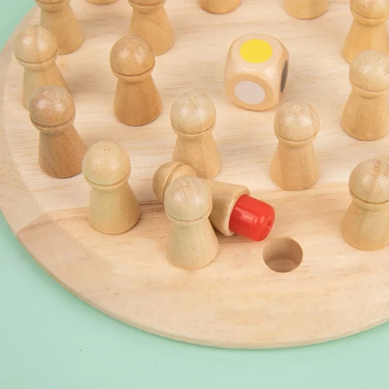 Holz Memory Match Stick Schach Farbe Spielbrett Puzzles Montessori Pädagogisches Spielzeug Kognitive Fähigkeit Lernspielzeug für Kinder