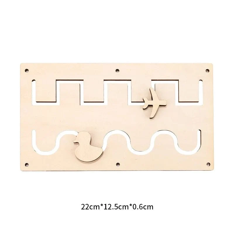 DIY Montessori Beschäftigt Bord Holz Zubehör Hand Gezogen Rad Getriebe Trommel Auto Bord Burg Früh Pädagogisches Spielzeug Für Childre Geschenk