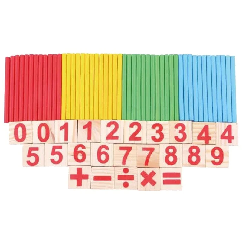 Montessori Arithmetik Spielzeug für Kleinkinder Kinder Lernen Früherziehung Puzzle Werkzeuge Zählstab Eltern-Kind-Spiele Kinder TMZ