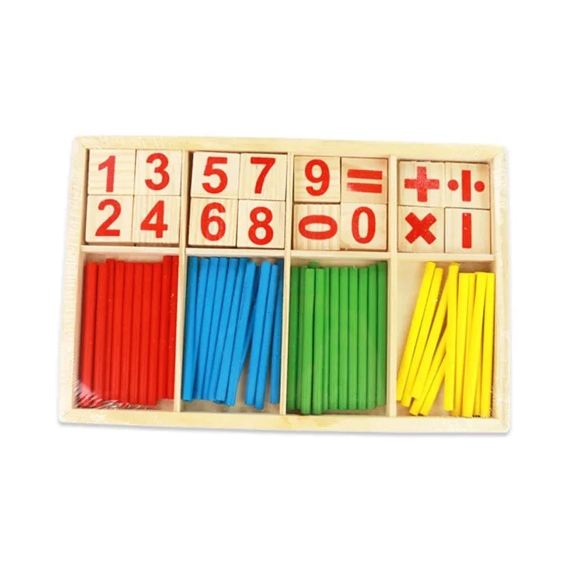 Montessori Arithmetik Spielzeug für Kleinkinder Kinder Lernen Früherziehung Puzzle Werkzeuge Zählstab Eltern-Kind-Spiele Kinder TMZ