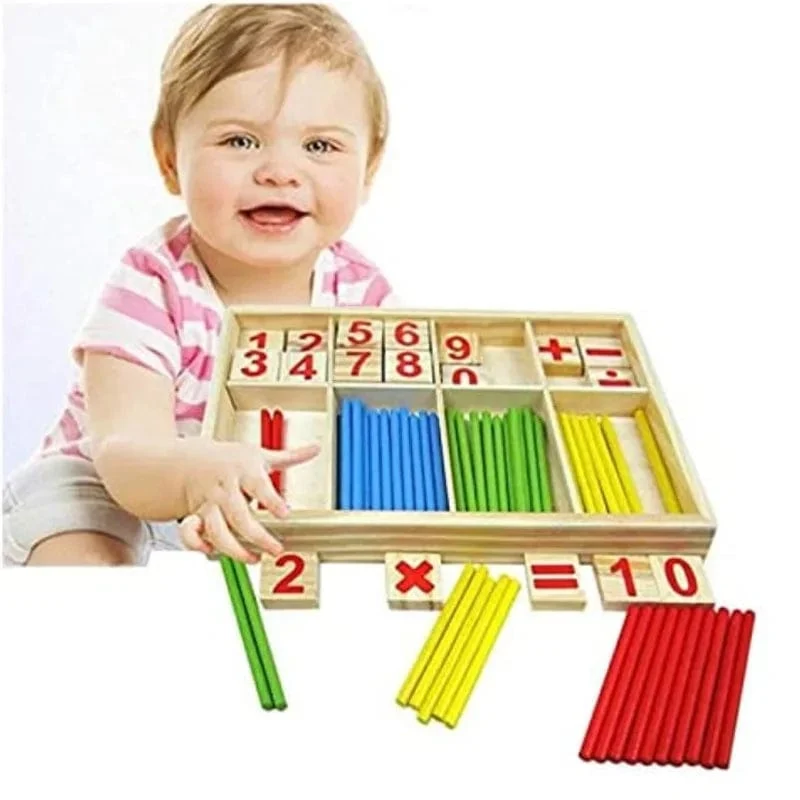 Montessori Arithmetik Spielzeug für Kleinkinder Kinder Lernen Früherziehung Puzzle Werkzeuge Zählstab Eltern-Kind-Spiele Kinder TMZ