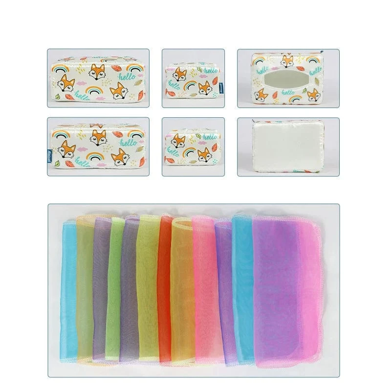 Montessori-Spielzeug, Baby-Taschentuchbox, sensorisches Spielzeug, Montessori-Entwicklungsspielzeug, Babyspielzeug für Neugeborene, Lernspielzeug für Kinder