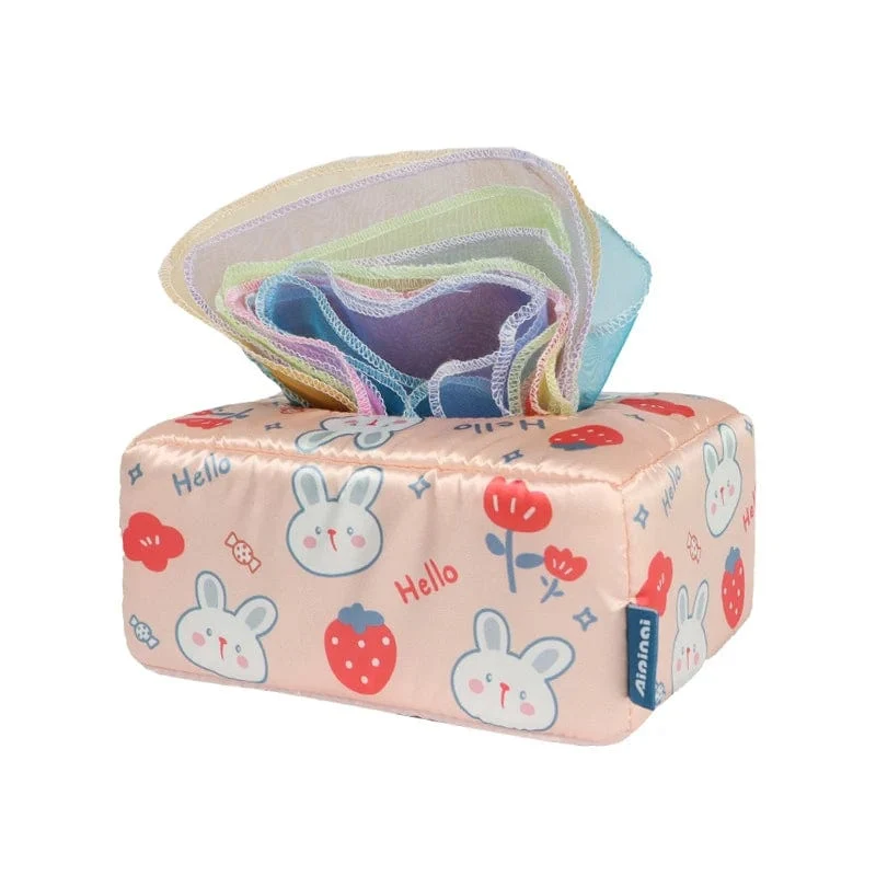 Montessori-Spielzeug, Baby-Taschentuchbox, sensorisches Spielzeug, Montessori-Entwicklungsspielzeug, Babyspielzeug für Neugeborene, Lernspielzeug für Kinder