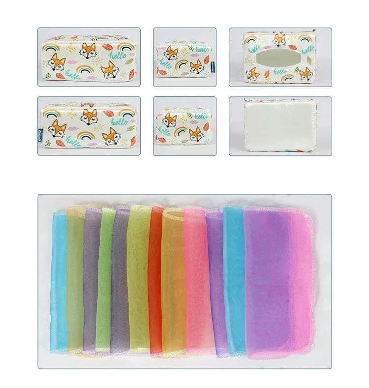 Montessori-Spielzeug, Baby-Taschentuchbox, sensorisches Spielzeug, Montessori-Entwicklungsspielzeug, Babyspielzeug für Neugeborene, Lernspielzeug für Kinder