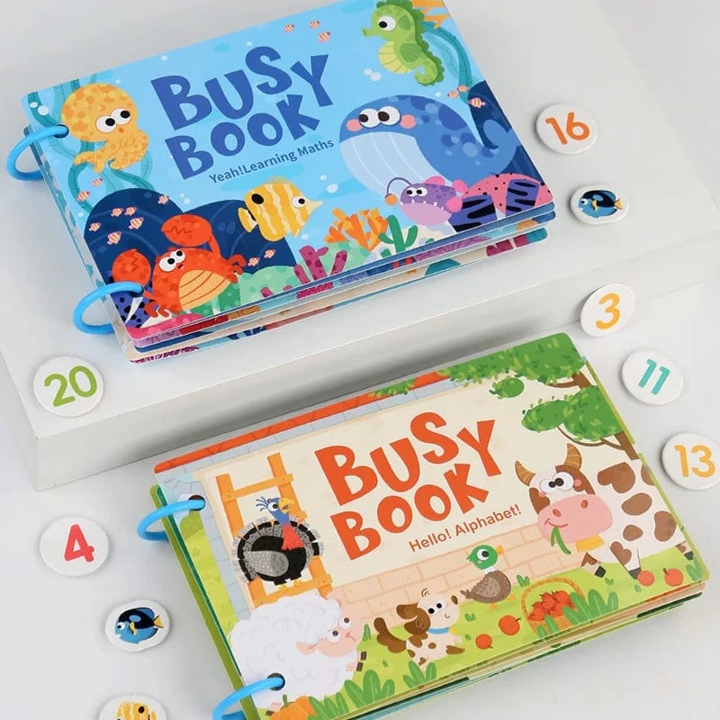 Montessori Baby Busy Book Mein erstes ruhiges Buch Paste Frühes Lernspielzeug Kinderspielzeug Matching-Spiel für Babys 2 3 Jahre