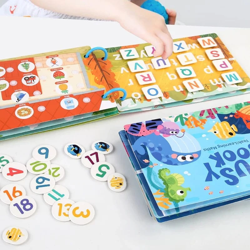 Montessori Baby Busy Book Mein erstes ruhiges Buch Paste Frühes Lernspielzeug Kinderspielzeug Matching-Spiel für Babys 2 3 Jahre