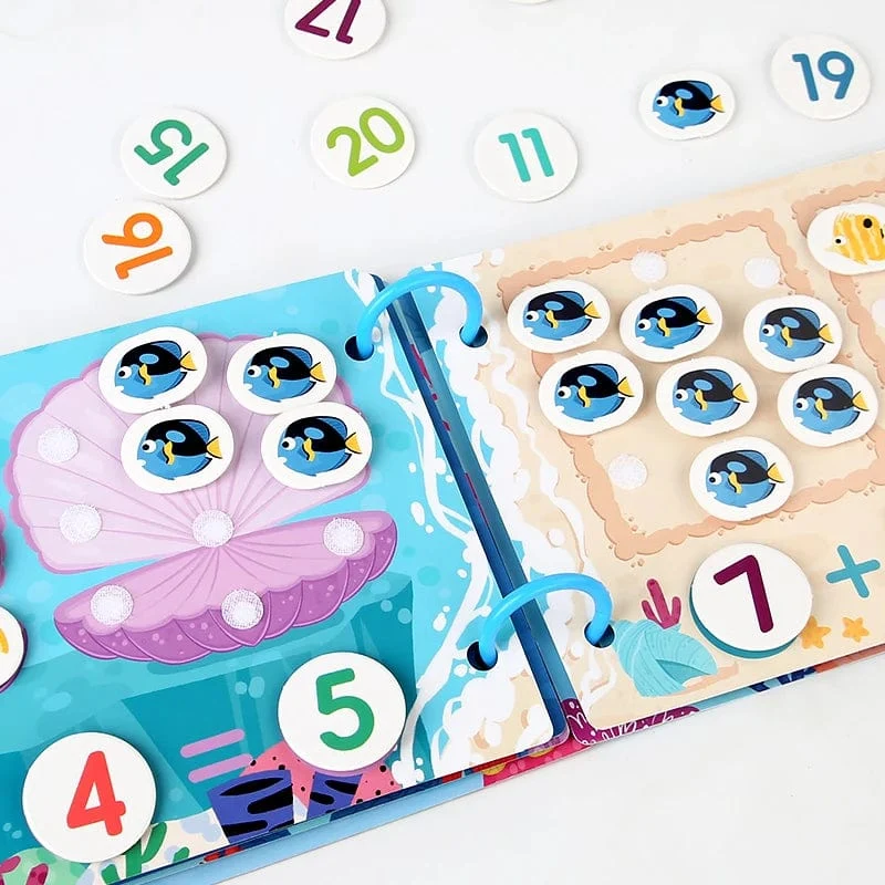 Montessori Baby Busy Book Mein erstes ruhiges Buch Paste Frühes Lernspielzeug Kinderspielzeug Matching-Spiel für Babys 2 3 Jahre