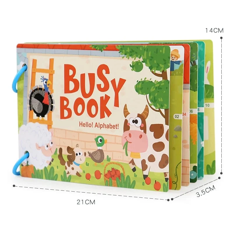 Montessori Baby Busy Book Mein erstes ruhiges Buch Paste Frühes Lernspielzeug Kinderspielzeug Matching-Spiel für Babys 2 3 Jahre