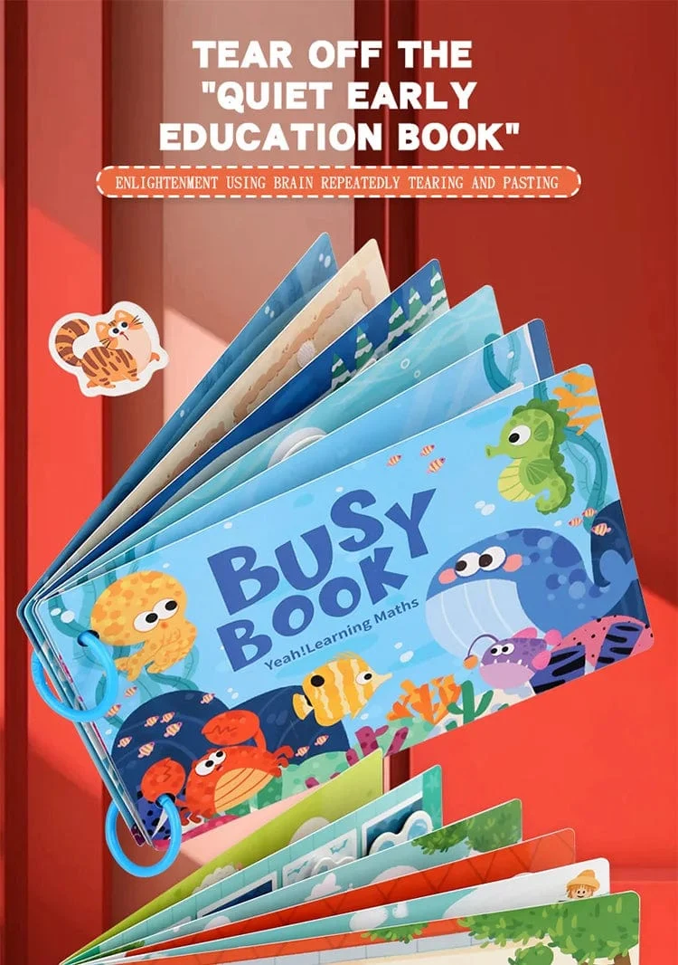 Montessori Baby Busy Book Mein erstes ruhiges Buch Paste Frühes Lernspielzeug Kinderspielzeug Matching-Spiel für Babys 2 3 Jahre