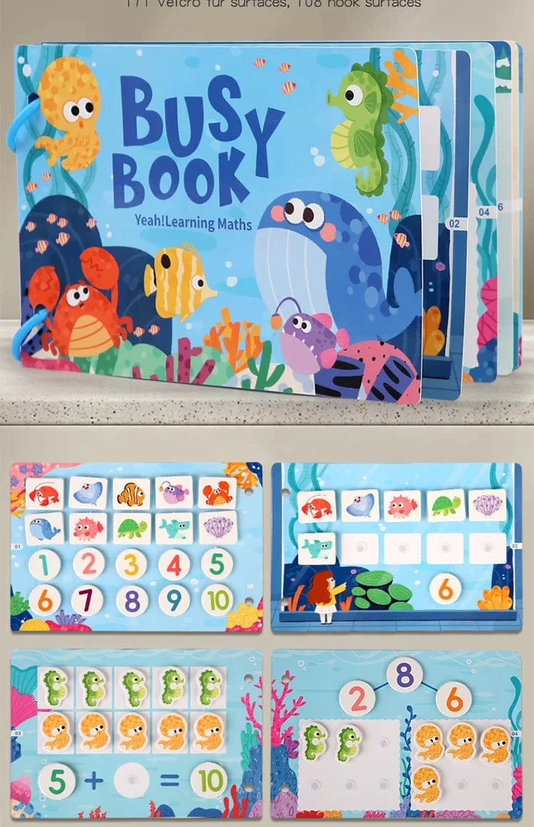 Montessori Baby Busy Book Mein erstes ruhiges Buch Paste Frühes Lernspielzeug Kinderspielzeug Matching-Spiel für Babys 2 3 Jahre
