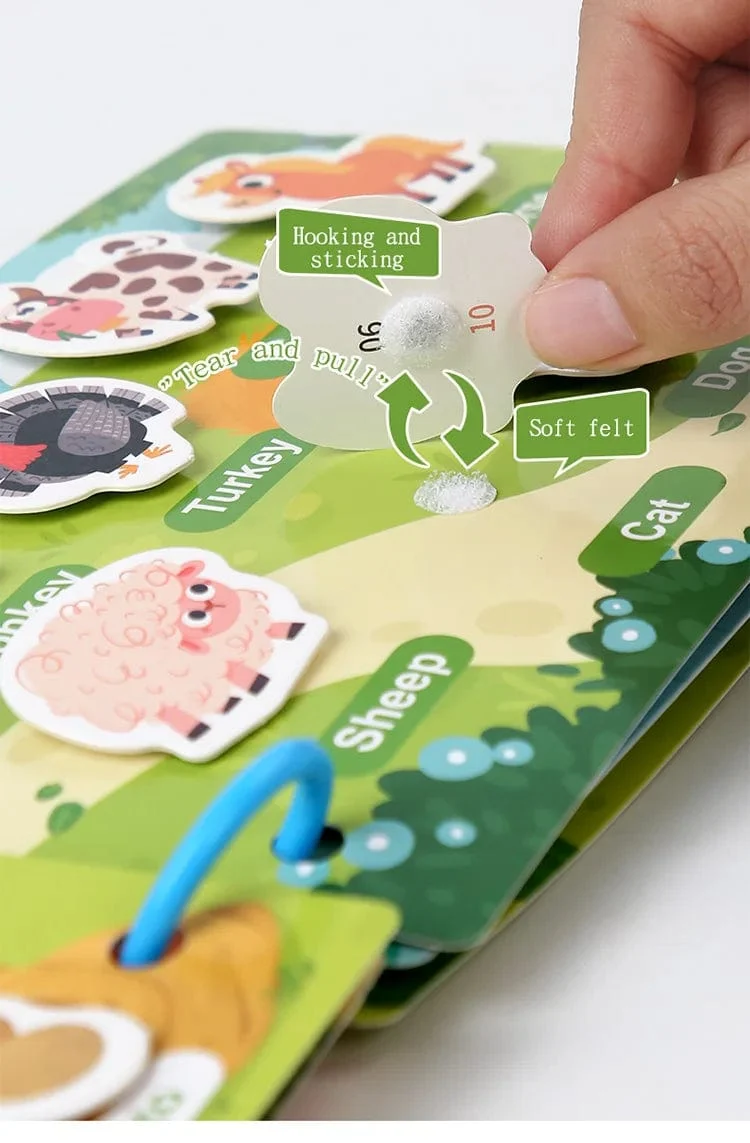 Montessori Baby Busy Book Mein erstes ruhiges Buch Paste Frühes Lernspielzeug Kinderspielzeug Matching-Spiel für Babys 2 3 Jahre