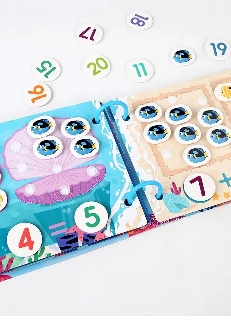 Montessori Baby Busy Book Mein erstes ruhiges Buch Paste Frühes Lernspielzeug Kinderspielzeug Matching-Spiel für Babys 2 3 Jahre