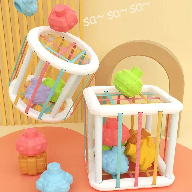 Bunte Formblöcke Sortierspiel Baby Montessori Lernen Pädagogisches Spielzeug für Kinder Bebe Geburt Inny Baby Et éducation Geschenk