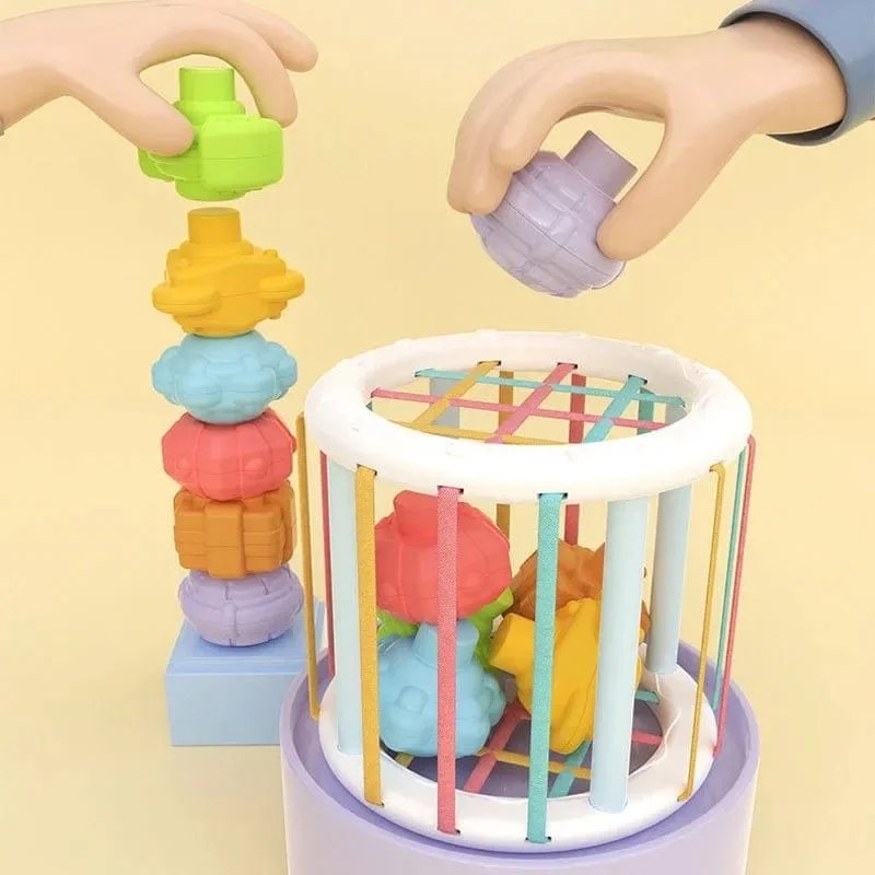 Bunte Formblöcke Sortierspiel Baby Montessori Lernen Pädagogisches Spielzeug für Kinder Bebe Geburt Inny Baby Et éducation Geschenk