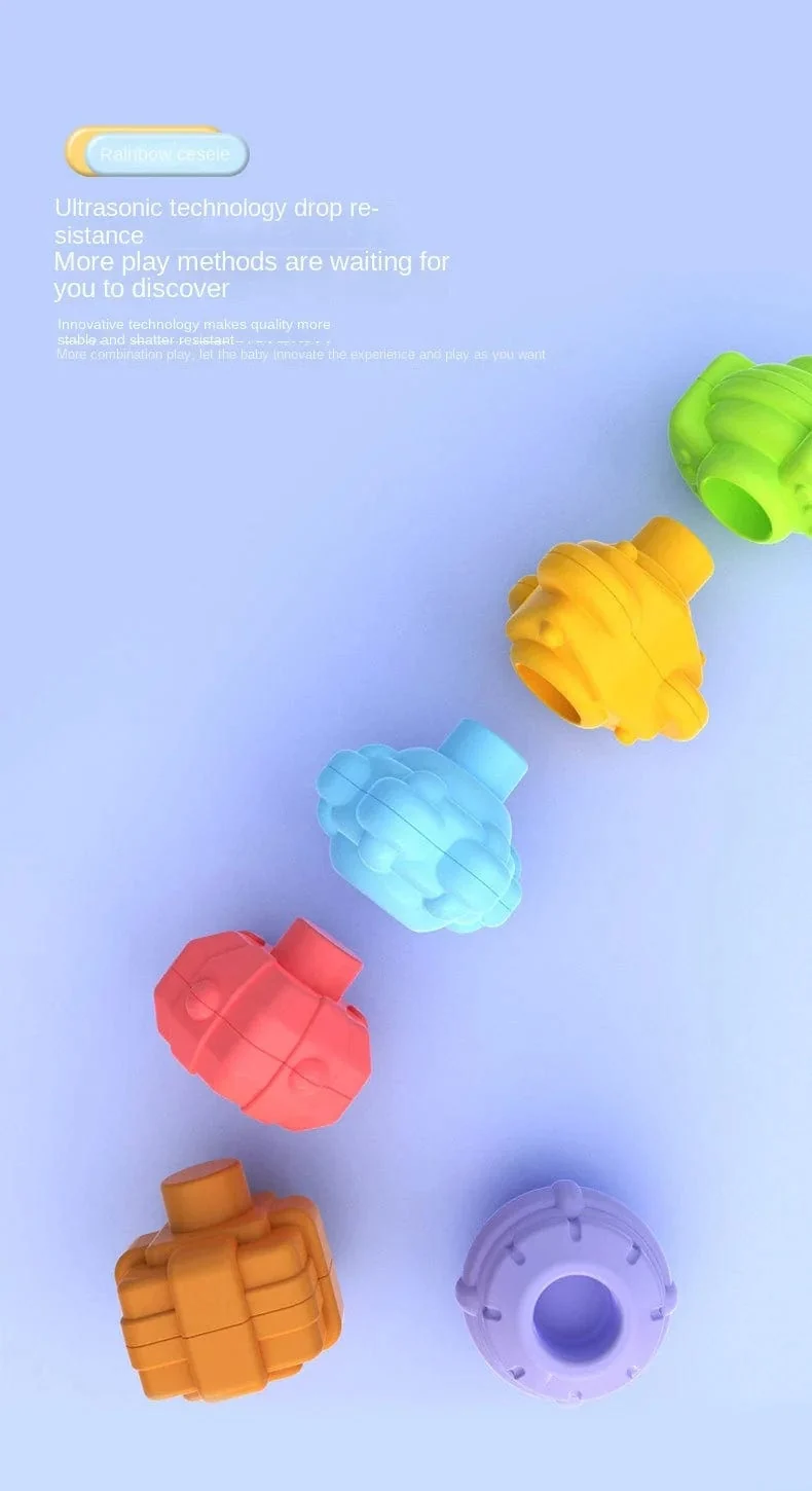 Bunte Formblöcke Sortierspiel Baby Montessori Lernen Pädagogisches Spielzeug für Kinder Bebe Geburt Inny Baby Et éducation Geschenk
