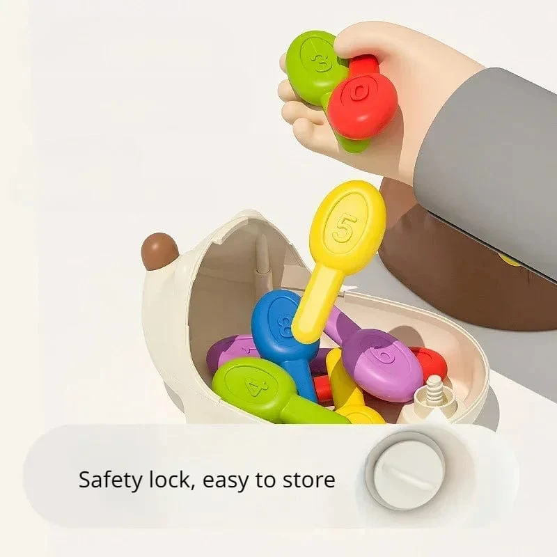 Montessori-Lernspielzeug, Feinmotorik-Spielzeug für Kleinkinder von 1–3 Jahren, Igel-Lernen, Zählen und Sortieren, Entwicklung sensorischer Geschenke