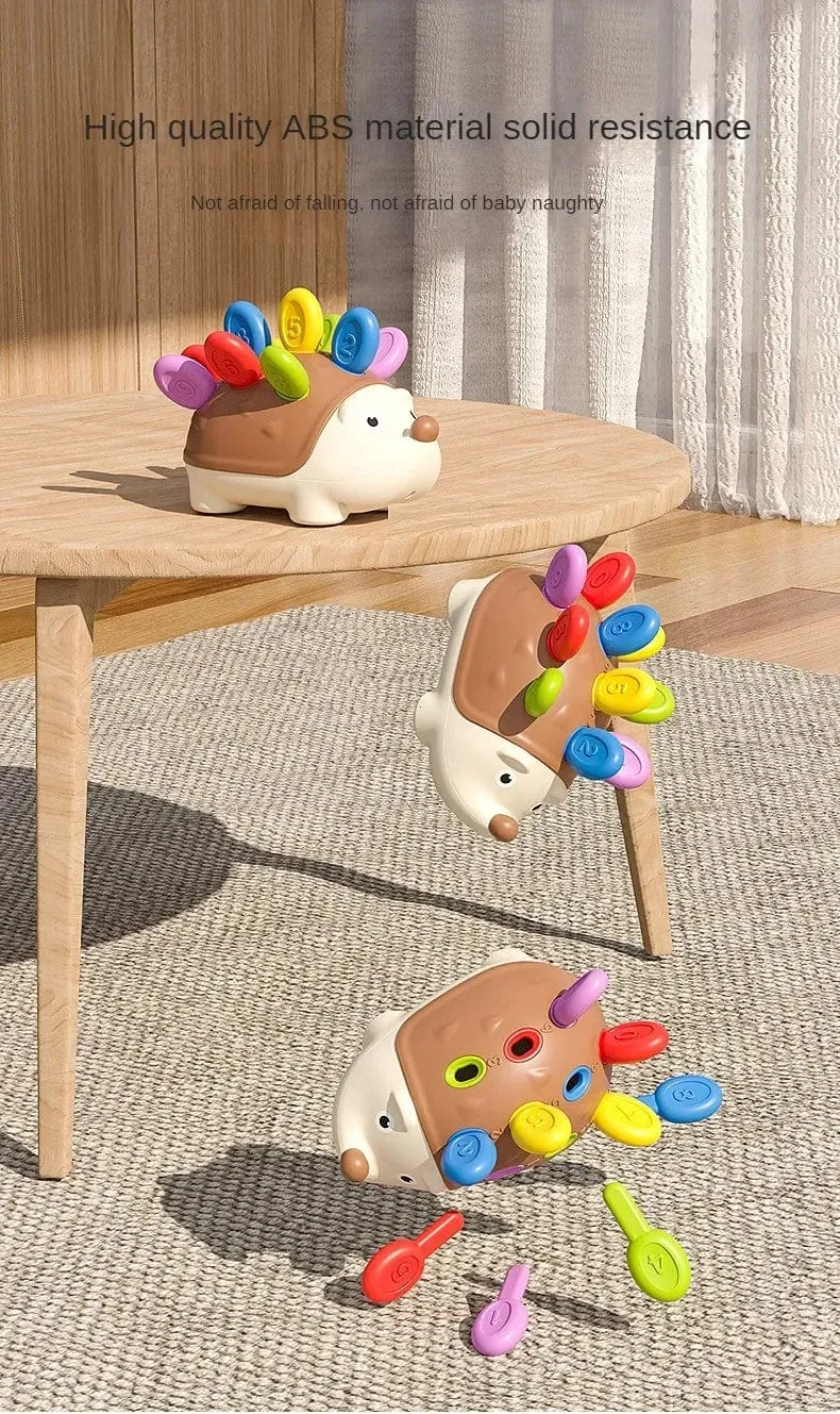 Montessori-Lernspielzeug, Feinmotorik-Spielzeug für Kleinkinder von 1–3 Jahren, Igel-Lernen, Zählen und Sortieren, Entwicklung sensorischer Geschenke