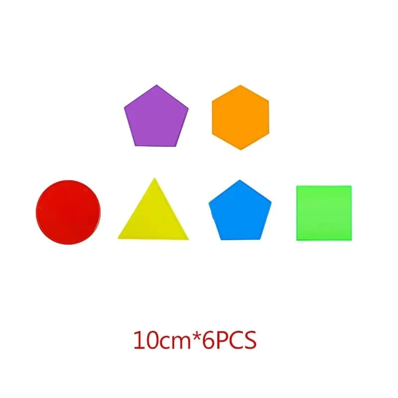 Montessori durchscheinendes geometrisches Puzzle, Kinderspielzeug, Regenbogenblöcke, DIY-Denkspiel, sensorische Bildung, Lernspielzeug für den Leuchttisch