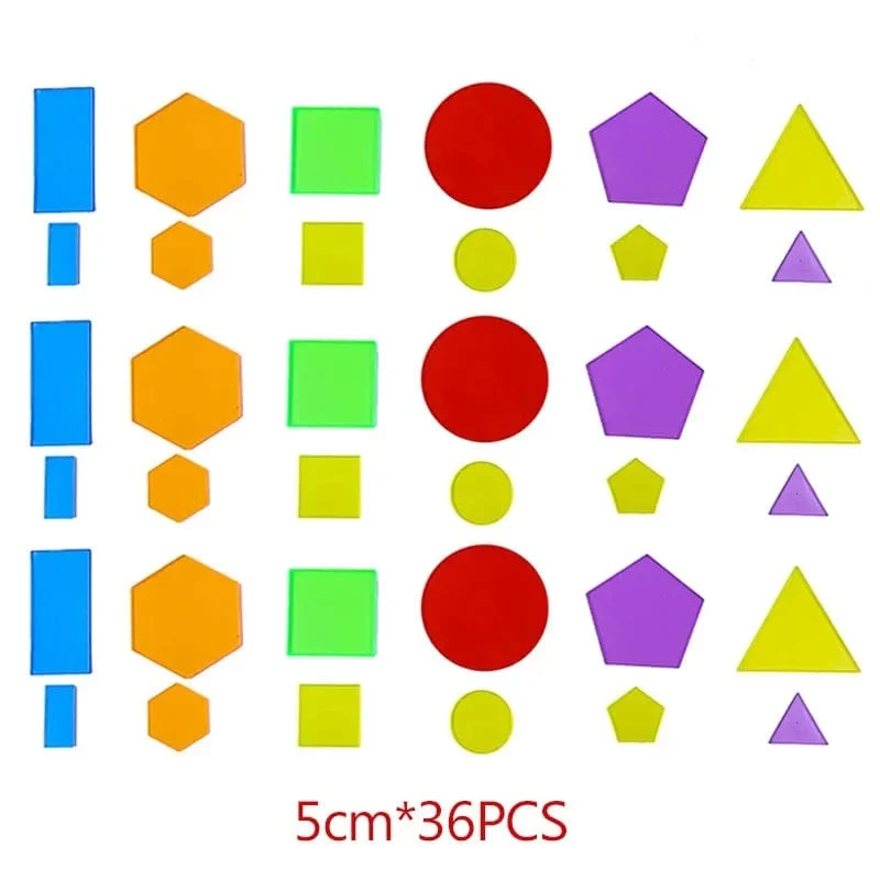 Montessori durchscheinendes geometrisches Puzzle, Kinderspielzeug, Regenbogenblöcke, DIY-Denkspiel, sensorische Bildung, Lernspielzeug für den Leuchttisch