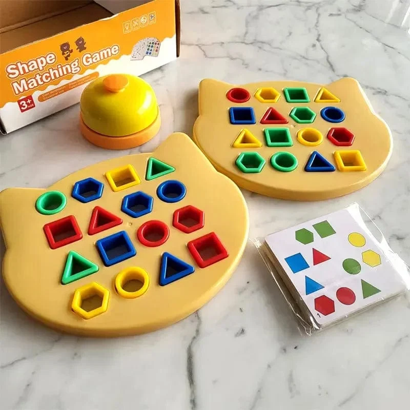 Niedlicher Bär Kinder Geometrische Form Farbabstimmung Puzzle Baby Montessori Pädagogisches Lernspielzeug Kinder Interaktives Kampfspiel