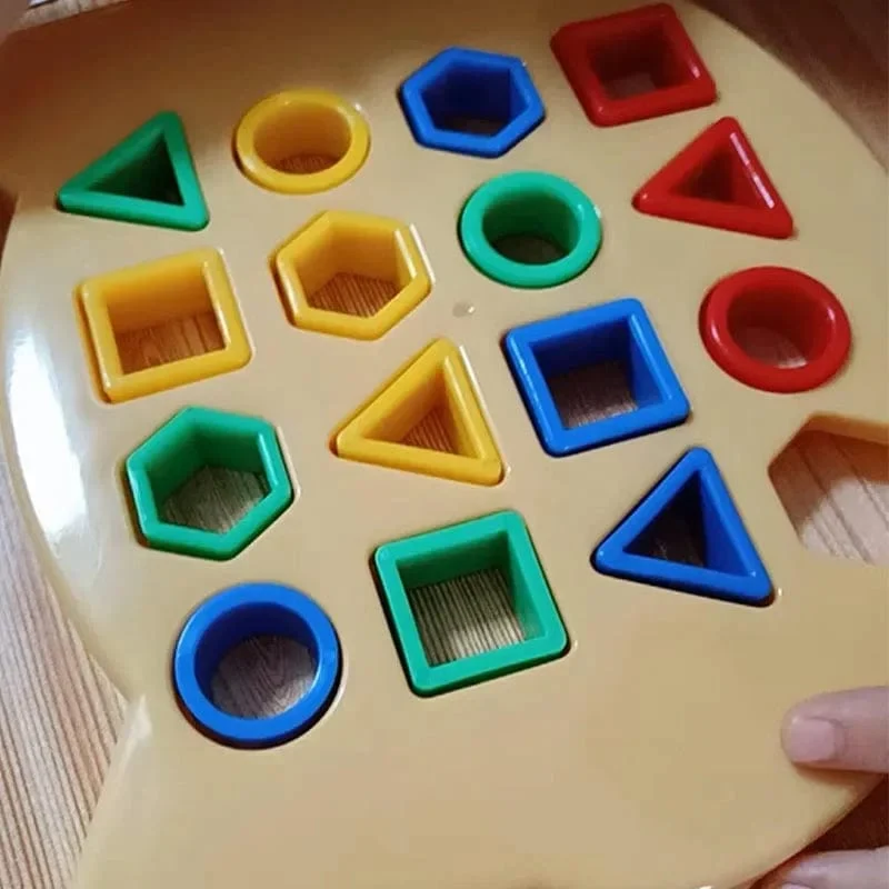Niedlicher Bär Kinder Geometrische Form Farbabstimmung Puzzle Baby Montessori Pädagogisches Lernspielzeug Kinder Interaktives Kampfspiel