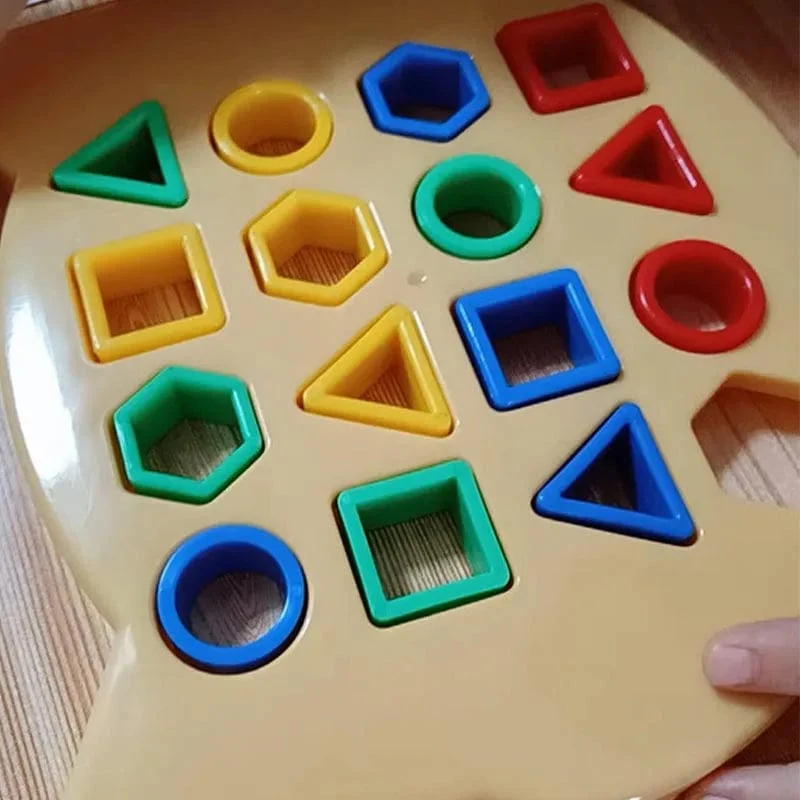 Niedlicher Bär Kinder Geometrische Form Farbabstimmung Puzzle Baby Montessori Pädagogisches Lernspielzeug Kinder Interaktives Kampfspiel
