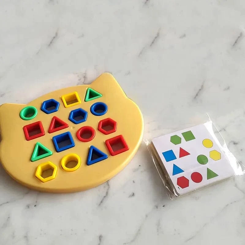 Niedlicher Bär Kinder Geometrische Form Farbabstimmung Puzzle Baby Montessori Pädagogisches Lernspielzeug Kinder Interaktives Kampfspiel