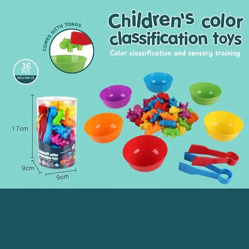 Regenbogen-Zähltier-Verkehrsauto, Frühpädagogik-Spielzeug, Tierkognition, Montessori-Mathematikunterricht, unterstützte Kindergartenspiele
