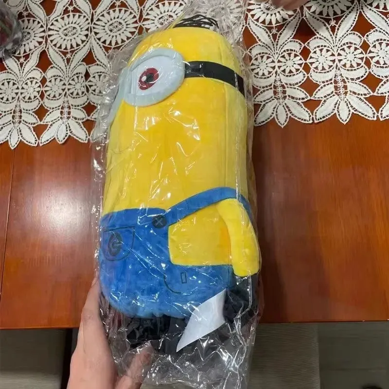 Niedliche Minions-Filmfiguren, gelbe Plüschtiere, Bob Stuart in Jeans, weiche Puppen, Spielzeug & Hobbys, Weihnachts- und Geburtstagsgeschenk, 1 Stück