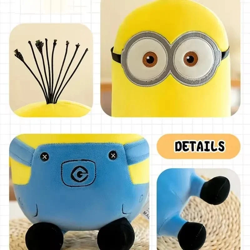 Niedliche Minions-Filmfiguren, gelbe Plüschtiere, Bob Stuart in Jeans, weiche Puppen, Spielzeug & Hobbys, Weihnachts- und Geburtstagsgeschenk, 1 Stück