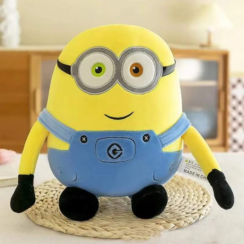 Niedliche Minions-Filmfiguren, gelbe Plüschtiere, Bob Stuart in Jeans, weiche Puppen, Spielzeug & Hobbys, Weihnachts- und Geburtstagsgeschenk, 1 Stück